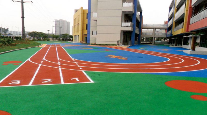 硅pu場地材料廠家介紹硅PU籃球場施工方案